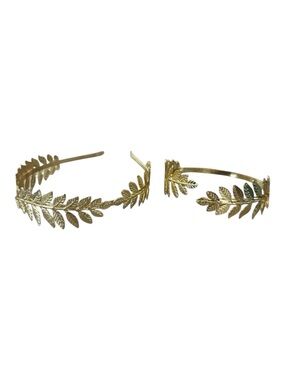 FINREZIO Greek Goddess Jewelry Set | Gold Laurel Leaf Headband & Arm Cuff | NWT